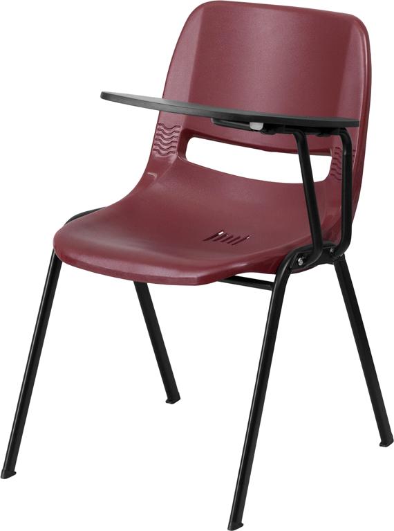 Flash Furniture Burgundy Ergonomic Shell Chair with Left Handed Flip-Up Tablet Arm – RUT-EO1-BY-LTAB-GG on Sale