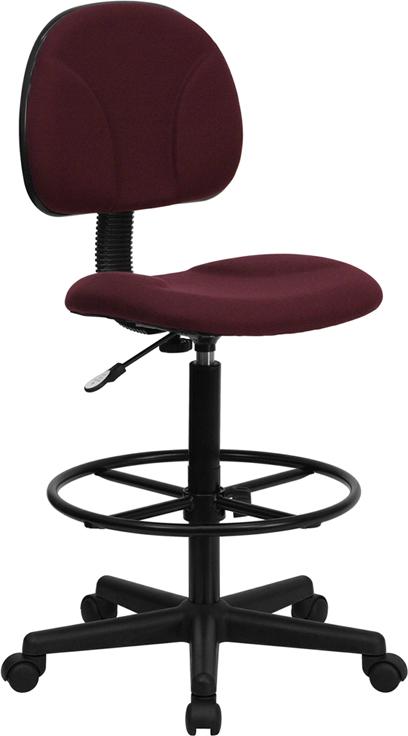 Flash Furniture Burgundy Fabric Drafting Chair (Cylinders: 22.5”-27”H or 26”-30.5”H) – BT-659-BY-GG Hot on Sale