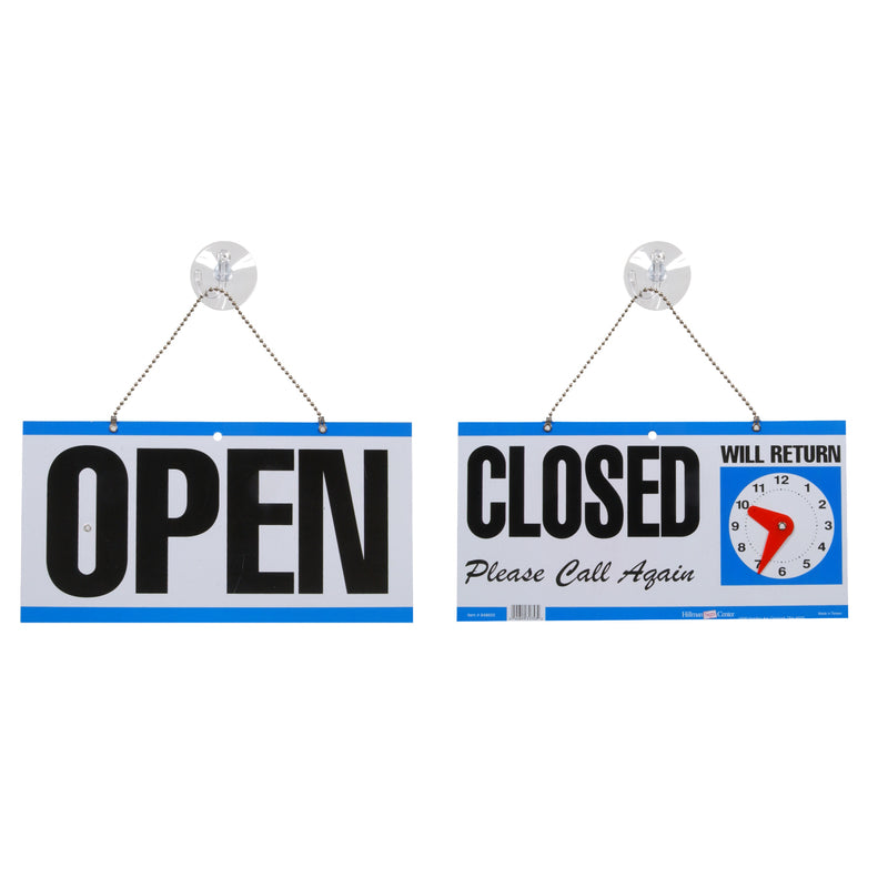 CLOCK SIGN OPN/CLS 6X12″ Supply