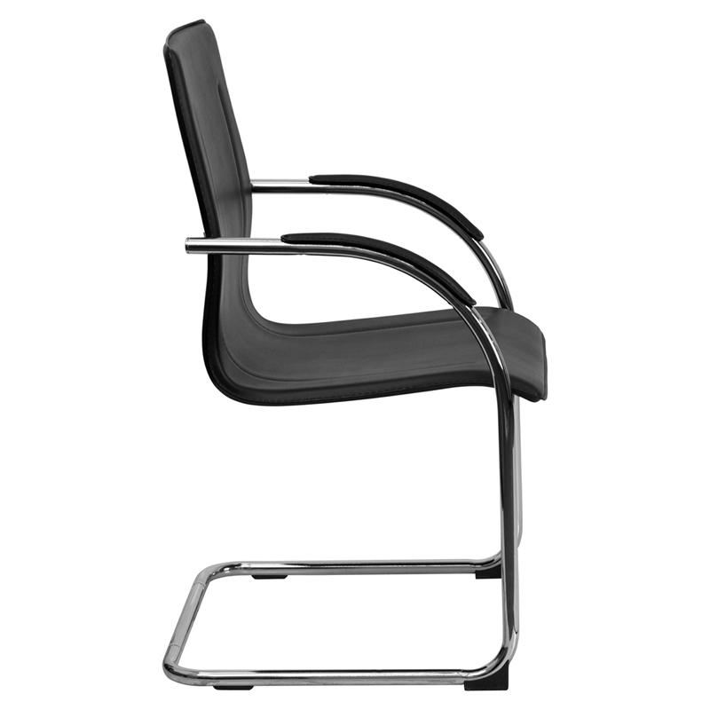 Flash Furniture Black Vinyl Side Reception Chair with Chrome Sled Base – BT-509-BK-GG Discount