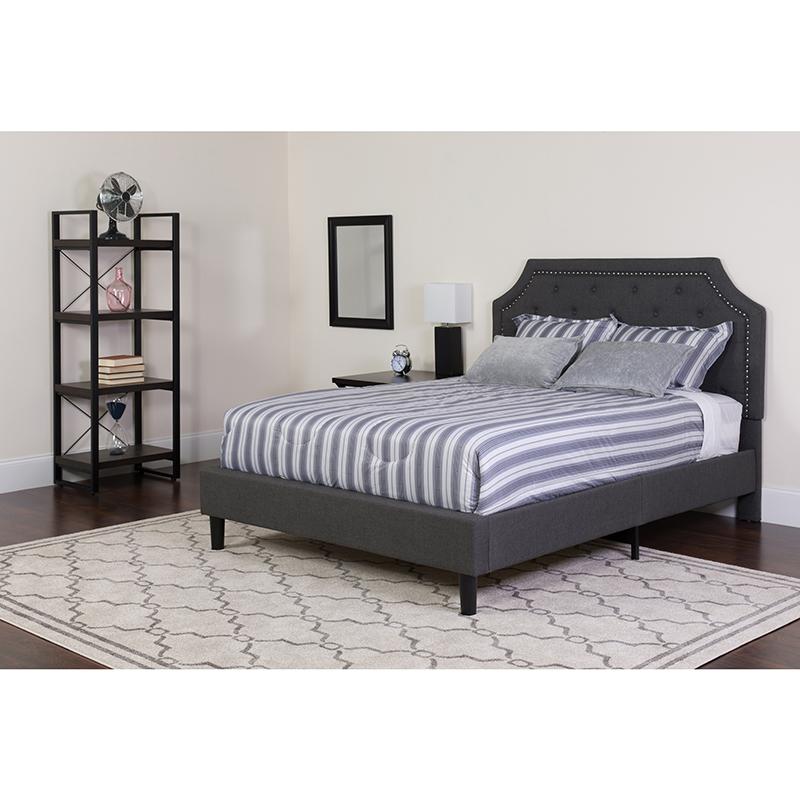 Flash Furniture Brighton King Size Tufted Upholstered Platform Bed in Dark Gray Fabric – SL-BK4-K-DG-GG Online