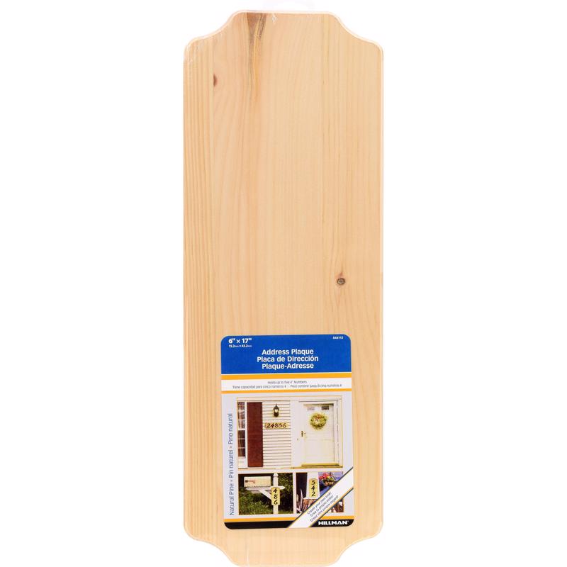 ADDRESS PLATE NTRL WOOD Discount