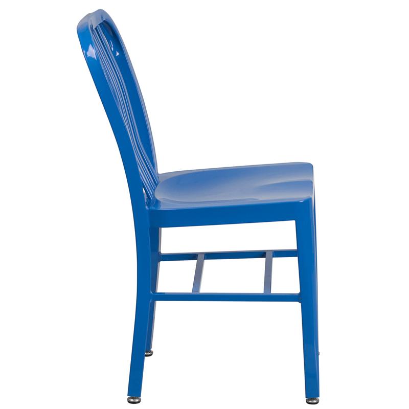 Flash Furniture Blue Metal Indoor-Outdoor Chair – CH-61200-18-BL-GG Online Hot Sale