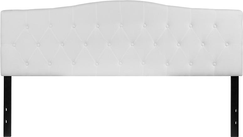 Flash Furniture Cambridge Tufted Upholstered King Size Headboard in White Fabric – HG-HB1708-K-W-GG Discount