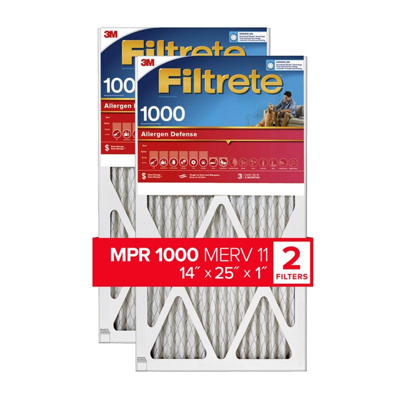 AIR FILTER 14X25X1 2PK Online Sale