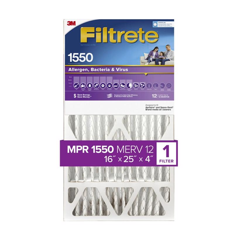 AIR FLTR 16X25X4 1550MPR Supply