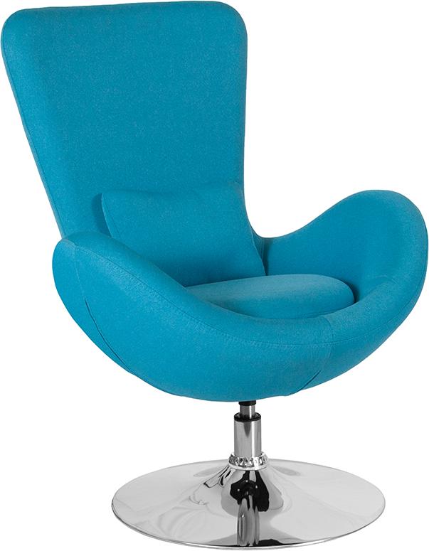 Flash Furniture Egg Series Aqua Fabric Side Reception Chair – CH-162430-AQ-FAB-GG on Sale