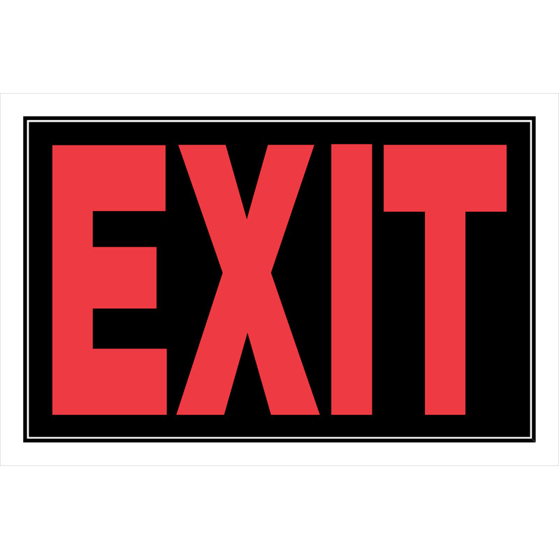 EXIT SIGN BLK 8X12″ Fashion