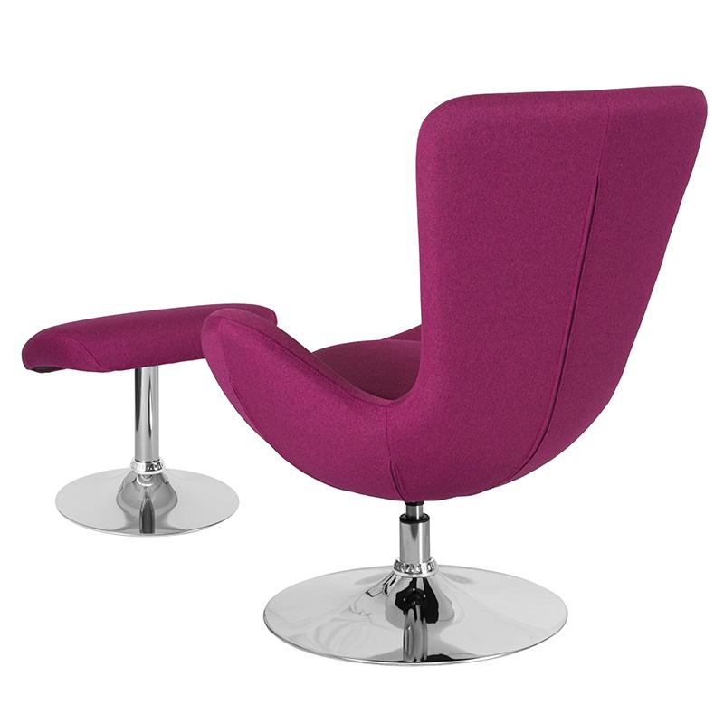 Flash Furniture Egg Series Magenta Fabric Side Reception Chair with Ottoman – CH-162430-CO-MAG-FAB-GG Online Hot Sale