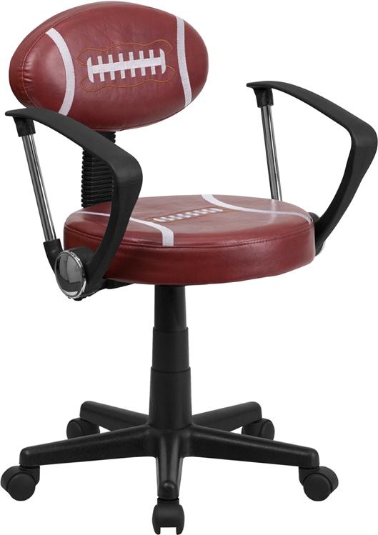 Flash Furniture Football Swivel Task Chair with Arms – BT-6181-FOOT-A-GG Discount