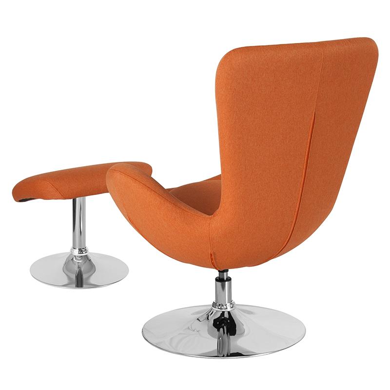 Flash Furniture Egg Series Orange Fabric Side Reception Chair with Ottoman – CH-162430-CO-OR-FAB-GG Discount