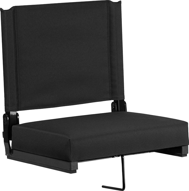 Flash Furniture Grandstand Comfort Seats by Flash with Ultra-Padded Seat in Black – XU-STA-BK-GG Discount