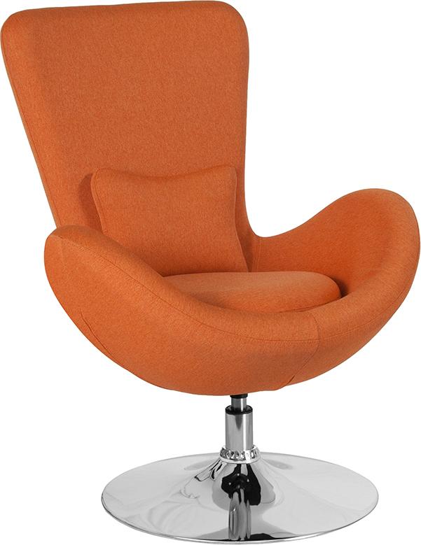 Flash Furniture Egg Series Orange Fabric Side Reception Chair – CH-162430-OR-FAB-GG Hot on Sale