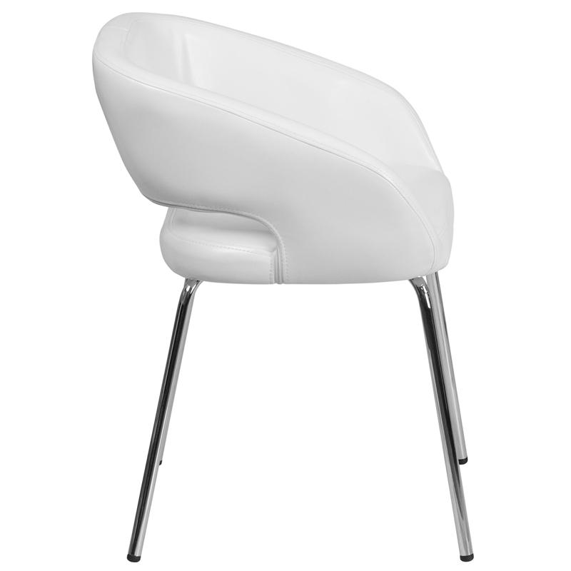 Flash Furniture Fusion Series Contemporary White Leather Side Reception Chair – CH-162731-WH-GG Online Sale