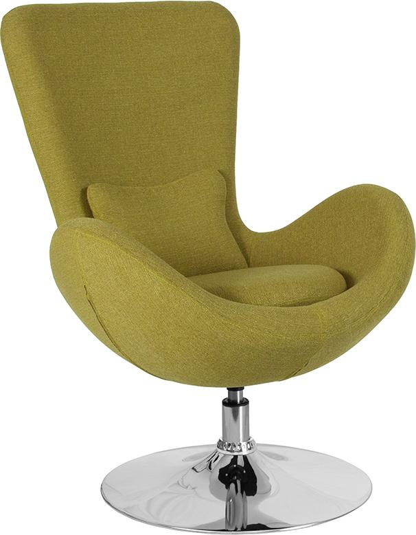 Flash Furniture Egg Series Green Fabric Side Reception Chair – CH-162430-GN-FAB-GG Discount