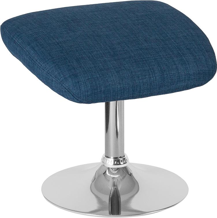 Flash Furniture Egg Series Blue Fabric Ottoman – CH-162430-O-BL-FAB-GG Online now