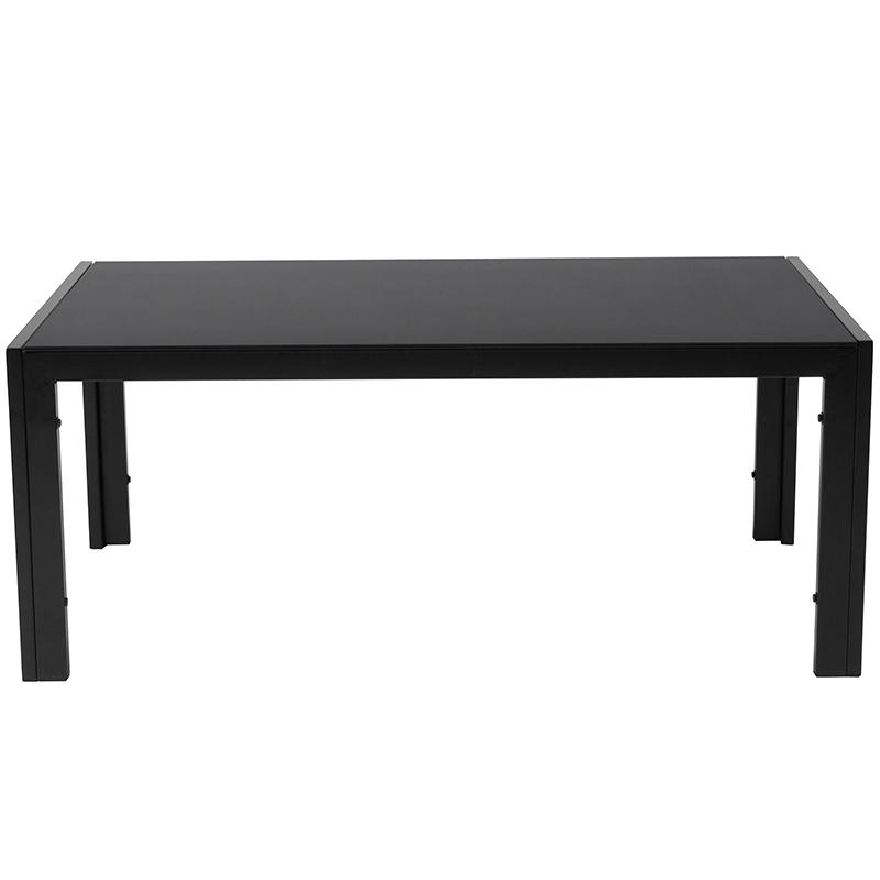 Flash Furniture Franklin Collection Sleek Black Glass Coffee Table with Black Metal Legs – HG-112364-GG Hot on Sale