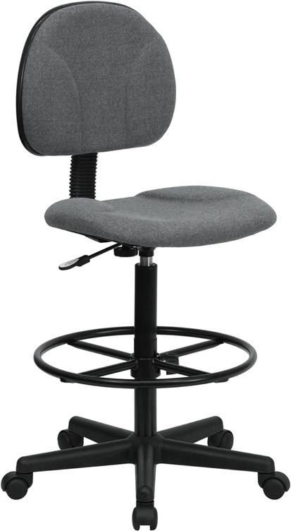 Flash Furniture Gray Fabric Drafting Chair (Cylinders: 22.5”-27”H or 26”-30.5”H) – BT-659-GRY-GG Fashion