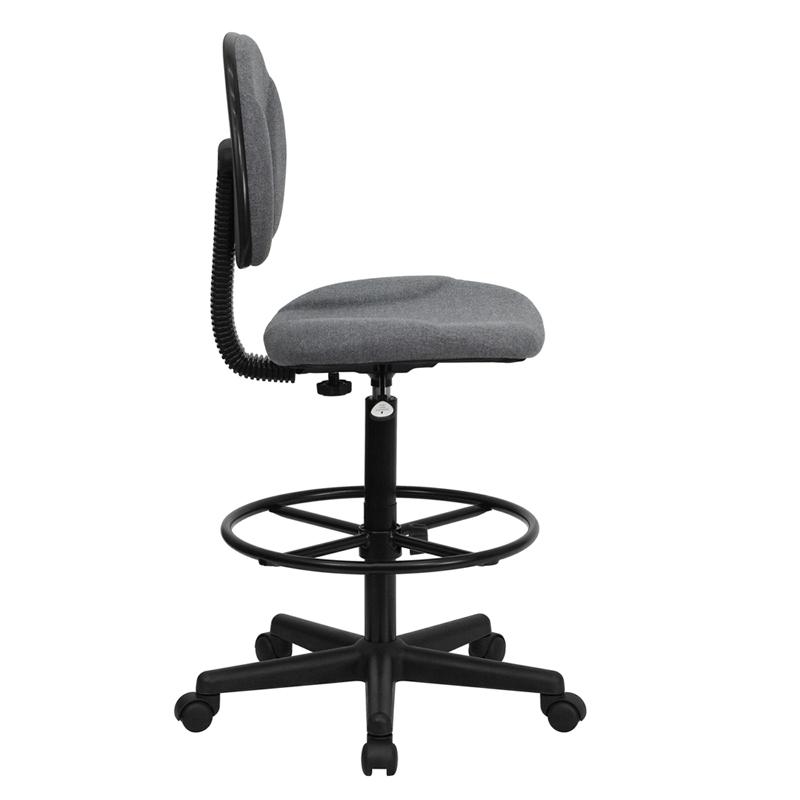 Flash Furniture Gray Fabric Drafting Chair (Cylinders: 22.5”-27”H or 26”-30.5”H) – BT-659-GRY-GG Fashion