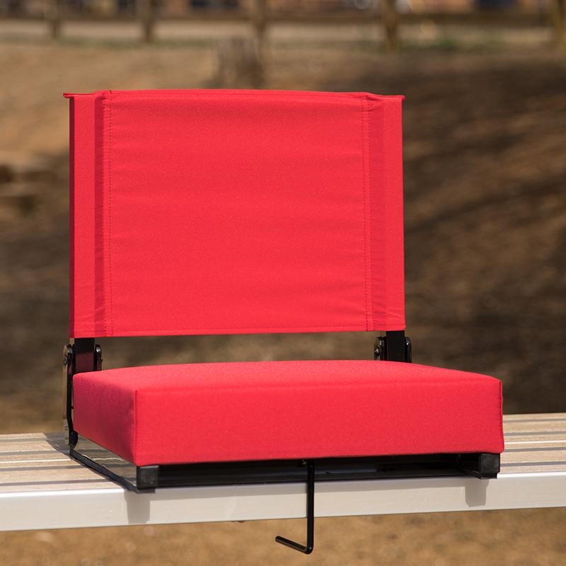 Flash Furniture Grandstand Comfort Seats by Flash with Ultra-Padded Seat in Red – XU-STA-RED-GG Supply