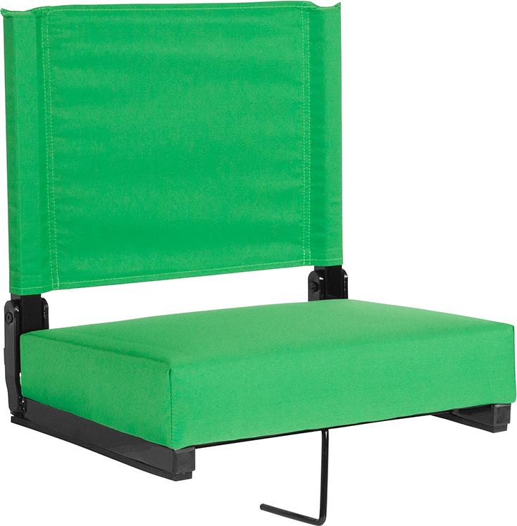 Flash Furniture Grandstand Comfort Seats by Flash with Ultra-Padded Seat in Bright Green – XU-STA-BGR-GG Supply