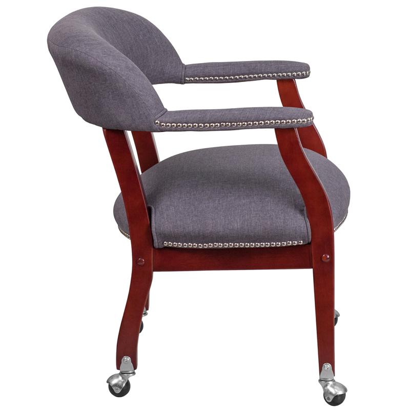 Flash Furniture Gray Fabric Luxurious Conference Chair with Accent Nail Trim and Casters – B-Z100-GY-GG Sale