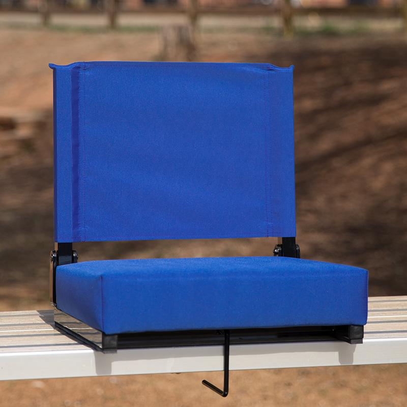 Flash Furniture Grandstand Comfort Seats by Flash with Ultra-Padded Seat in Blue – XU-STA-BL-GG Discount