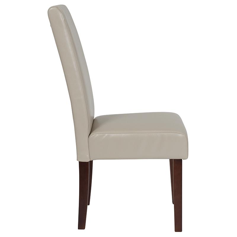 Flash Furniture Greenwich Series Beige Leather Parsons Chair – QY-A37-9061-BGL-GG Online now