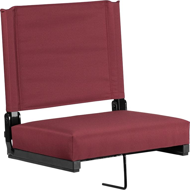 Flash Furniture Grandstand Comfort Seats by Flash with Ultra-Padded Seat in Maroon – XU-STA-M-GG Sale