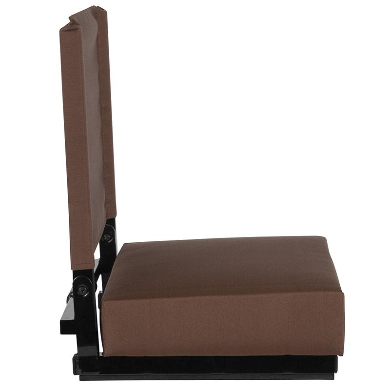 Flash Furniture Grandstand Comfort Seats by Flash with Ultra-Padded Seat in Brown – XU-STA-BRN-GG Online now