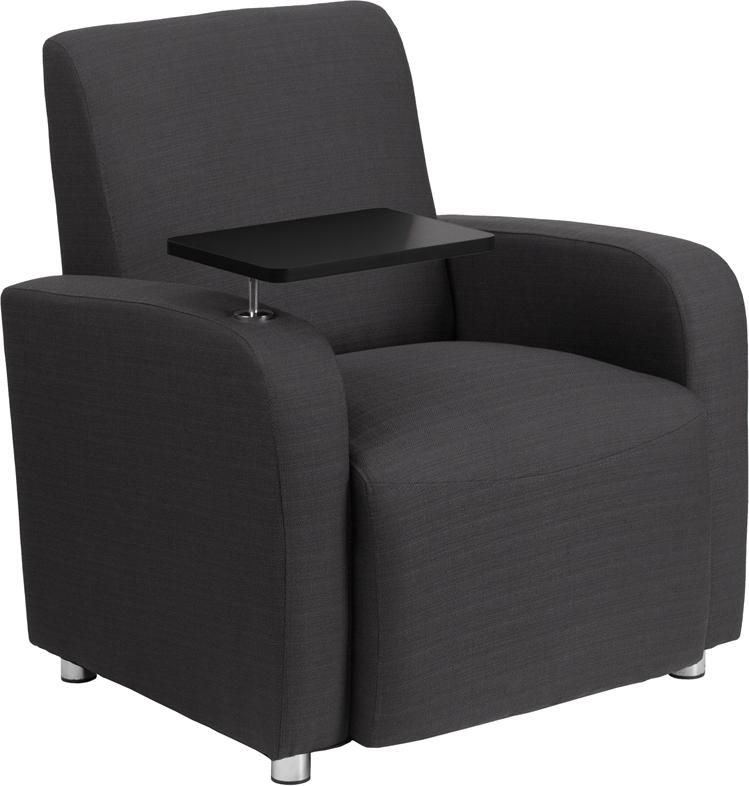 Flash Furniture Gray Fabric Guest Chair with Tablet Arm and Chrome Legs – BT-8217-GY-GG Fashion