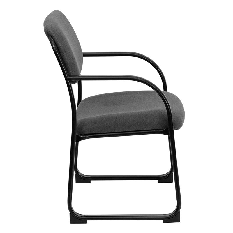 Flash Furniture Gray Fabric Executive Side Reception Chair with Sled Base – BT-508-GY-GG Hot on Sale