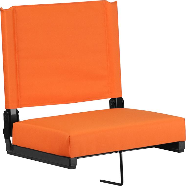 Flash Furniture Grandstand Comfort Seats by Flash with Ultra-Padded Seat in Orange – XU-STA-OR-GG Hot on Sale