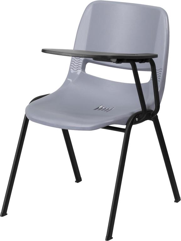 Flash Furniture Gray Ergonomic Shell Chair with Left Handed Flip-Up Tablet Arm – RUT-EO1-GY-LTAB-GG Fashion