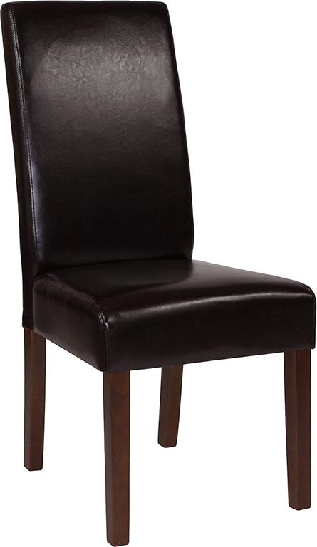Flash Furniture Greenwich Series Brown Leather Parsons Chair – QY-A37-9061-BRNL-GG Fashion