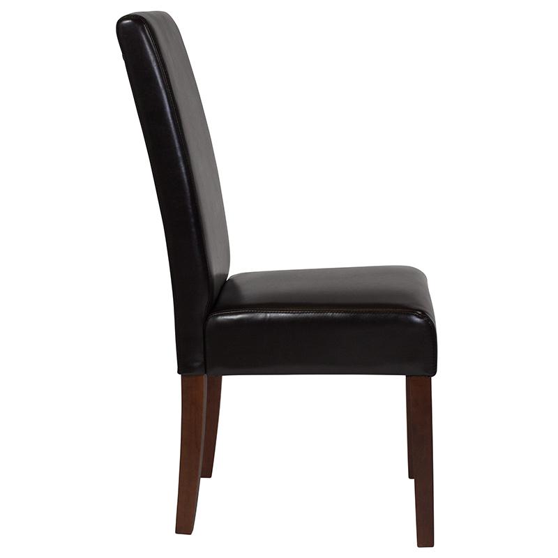 Flash Furniture Greenwich Series Brown Leather Parsons Chair – QY-A37-9061-BRNL-GG Fashion