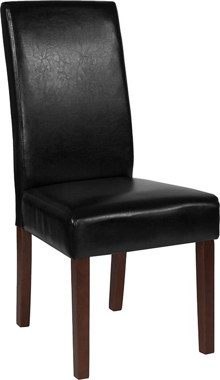 Flash Furniture Greenwich Series Black Leather Parsons Chair – QY-A37-9061-BKL-GG on Sale