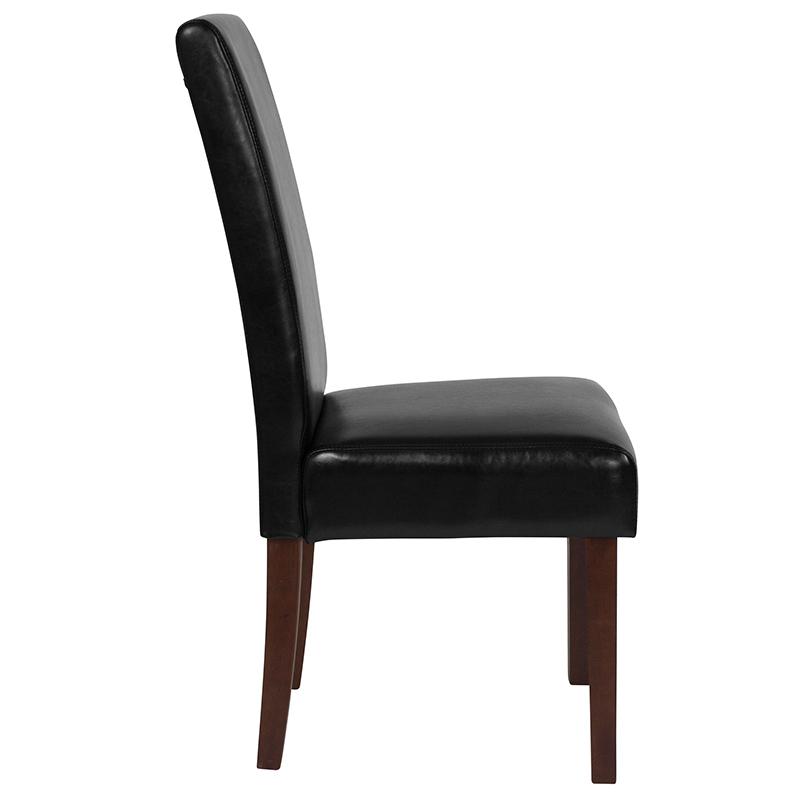 Flash Furniture Greenwich Series Black Leather Parsons Chair – QY-A37-9061-BKL-GG on Sale