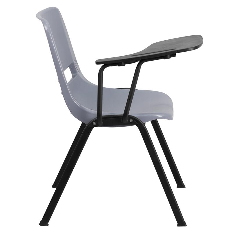 Flash Furniture Gray Ergonomic Shell Chair with Right Handed Flip-Up Tablet Arm – RUT-EO1-GY-RTAB-GG Fashion