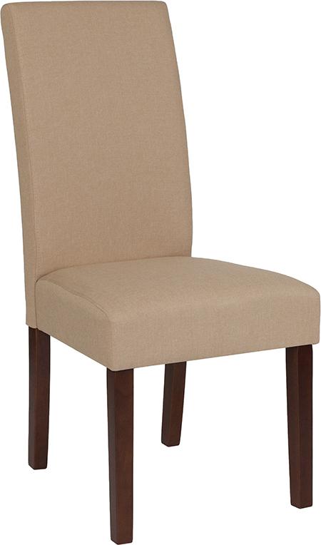 Flash Furniture Greenwich Series Beige Fabric Parsons Chair – QY-A37-9061-BGE-GG Supply