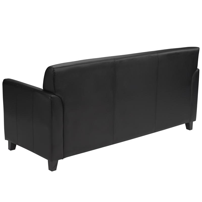 Flash Furniture HERCULES Diplomat Series Black Leather Sofa – BT-827-3-BK-GG Online Sale