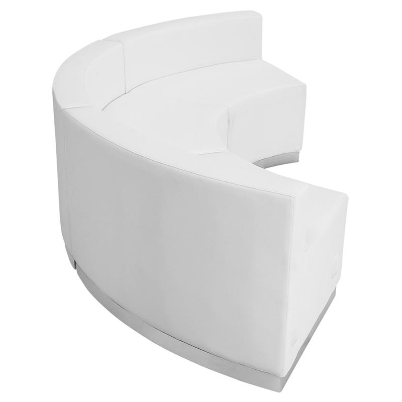 Flash Furniture HERCULES Alon Series Melrose White Leather Reception Configuration, 3 Pieces – ZB-803-740-SET-WH-GG Hot on Sale