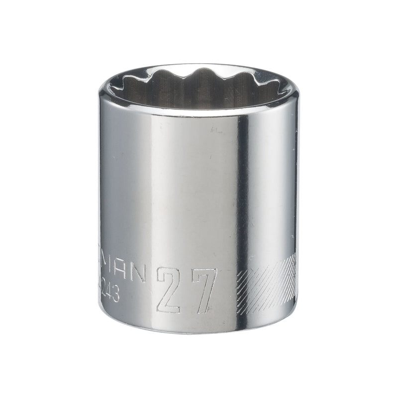 CM SCKT 1/2 DR 27MM 12PT Supply