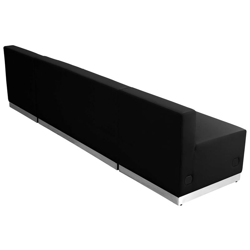 Flash Furniture HERCULES Alon Series Black Leather Reception Configuration, 3 Pieces – ZB-803-680-SET-BK-GG Online now