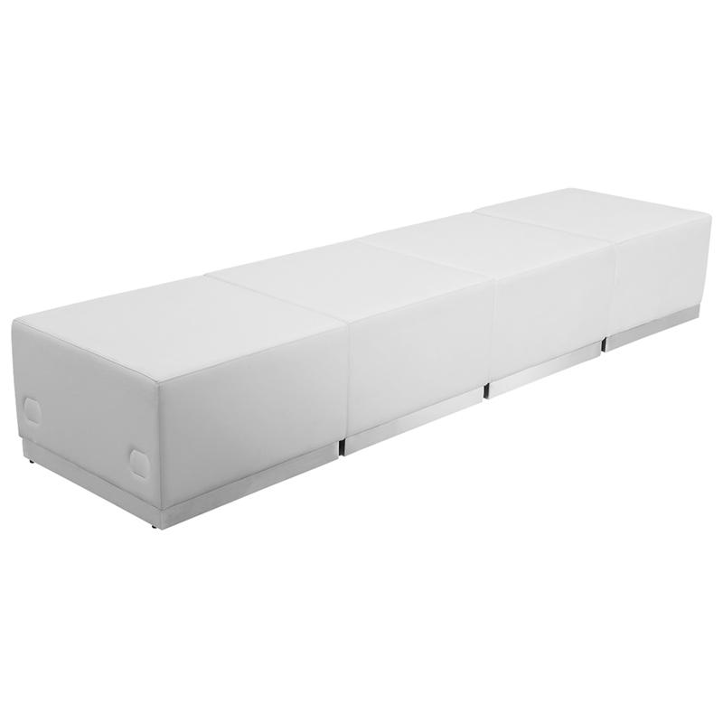 Flash Furniture HERCULES Alon Series Melrose White Leather Reception Configuration, 4 Pieces – ZB-803-540-SET-WH-GG Online