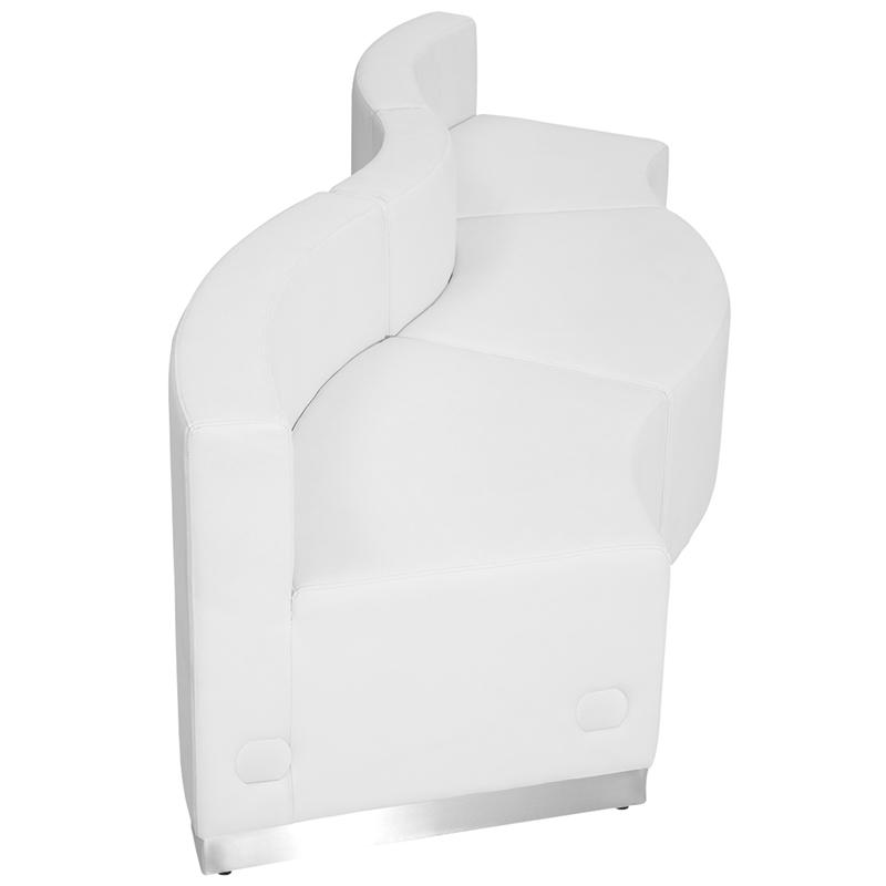 Flash Furniture HERCULES Alon Series Melrose White Leather Reception Configuration, 3 Pieces – ZB-803-720-SET-WH-GG Online Hot Sale