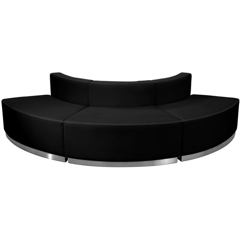 Flash Furniture HERCULES Alon Series Black Leather Reception Configuration, 3 Pieces – ZB-803-800-SET-BK-GG Discount