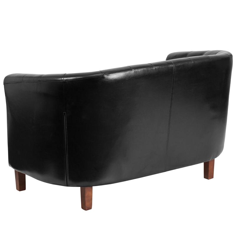 Flash Furniture HERCULES Colindale Series Black Leather Tufted Loveseat – QY-B16-2-HY-9030-8-BK-GG Supply