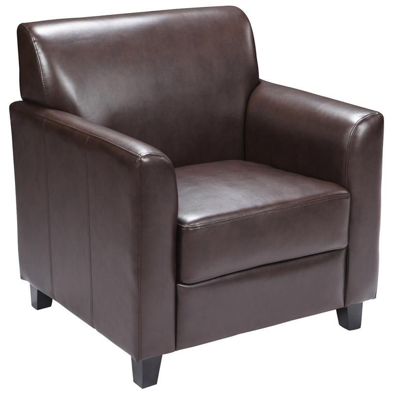 Flash Furniture HERCULES Diplomat Series Brown Leather Chair – BT-827-1-BN-GG Online Hot Sale