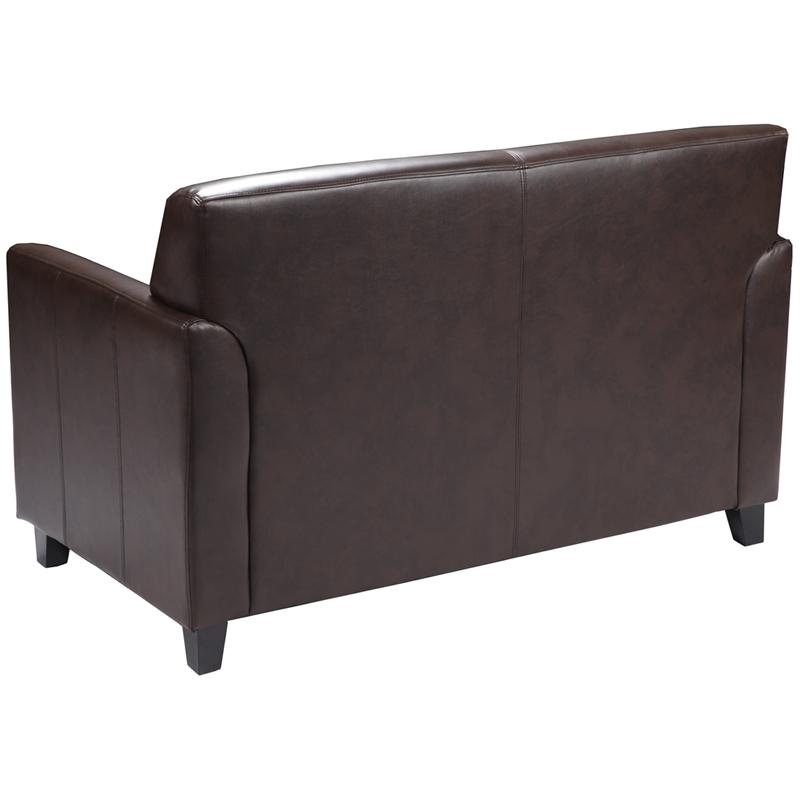 Flash Furniture HERCULES Diplomat Series Brown Leather Loveseat – BT-827-2-BN-GG Online now